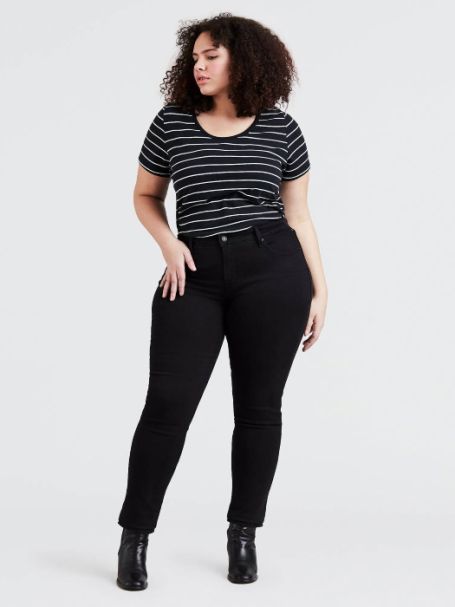 Ladies Levi's 311 Plus Shaping Skinny Denim Jeans SOFT BLACK