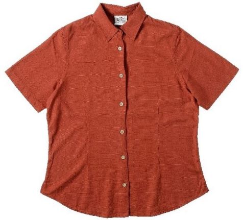 Ladies Bamboo Short Sleeve Shirt - Rust