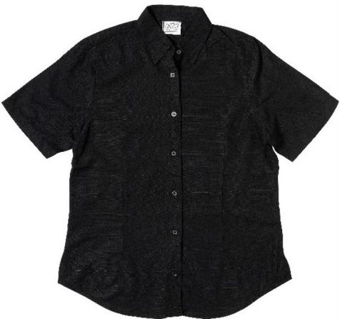 Ladies Bamboo Short Sleeve Shirt - Black
