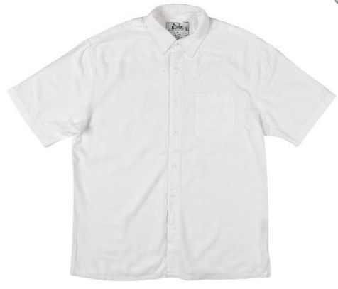 Mens Bamboo Fibre Short Sleeve Shirts: White