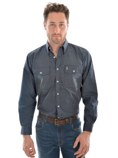 Men's Thomas Cook 'Baretta' 2 Pocket Long Sleeve Shirt 100% Cotton