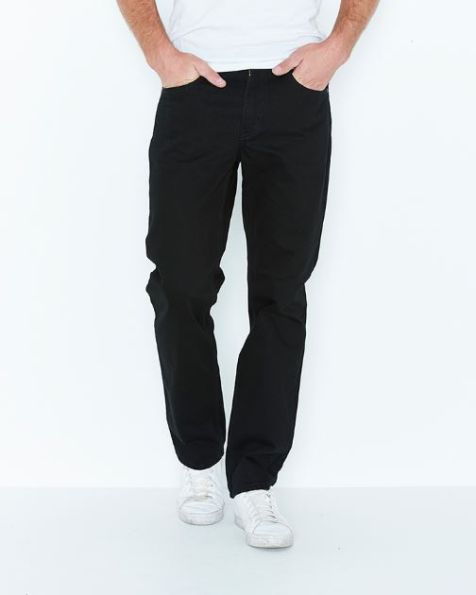Men's Levi's 516 Straight Leg Denim Jeans - Black Rinse 