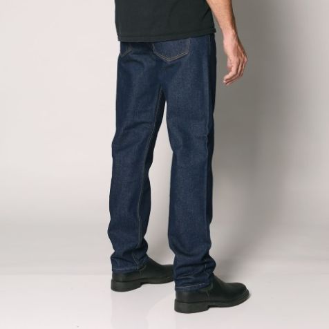 Sterling - Men's Regular Fit Rigid Denim Jeans - Straight Leg - 30 " Inleg - "Rinse wash" Waist Size: 32" - 44"