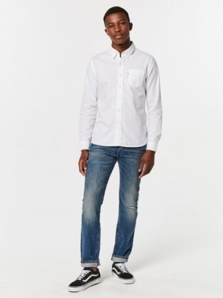 Levi's Men's Sunset 1 Pocket Button Up Shirt WHITE
