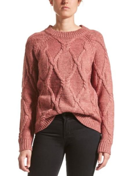 Ladies' Jag MIA Cable Knit Jumper DUSTY ROSE