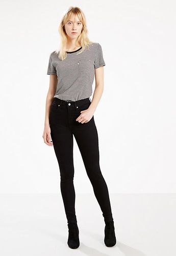 Ladies Levi's Mile High Super Skinny Jeans New Moon "Black Wash"