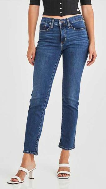 Ladies Levi’s 314 Shaping Straight Denim Jeans - Blue Wave Dark
