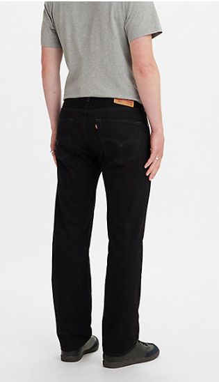 Men's Levi's 501 Original Fit Button Fly Straight Leg Denim Jeans in Black