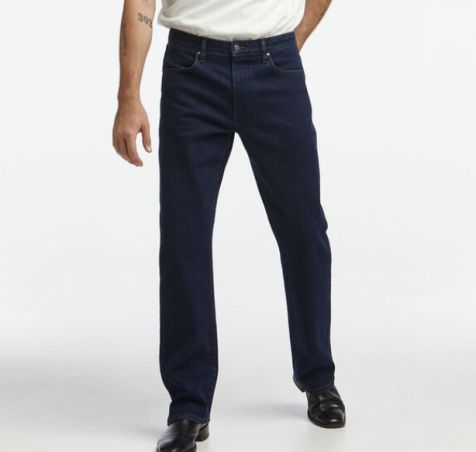 Men's Wrangler Stretch Regular Bootcut  Denim Jeans in Original Rinse 34" Inleg