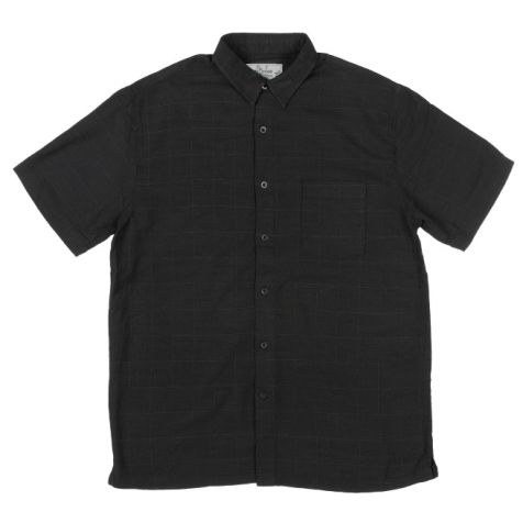 Mens Bamboo Fibre Short Sleeve Shirts: Black