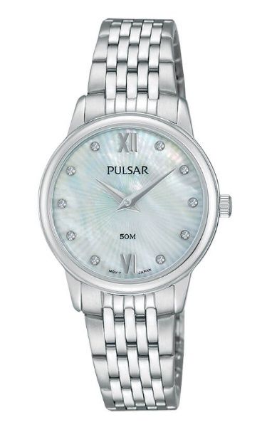 Pulsar Ladies Dress Watch - PM2203X - Stainless Steel Silver Bracelet with Swarovski Crystal Elements