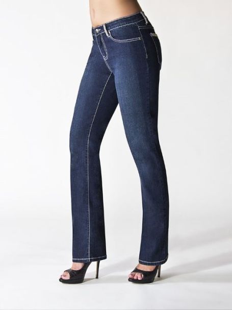 Ladies' Tru Luxe Beverly Hills Mid-Rise Straight Leg Jeans INDIGO WASH