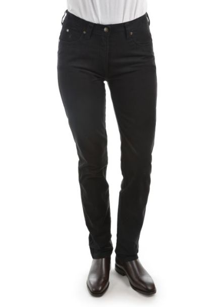Ladies' Thomas Cook Mid-Rise, Slim, Stretch Moleskin Jeans in Black